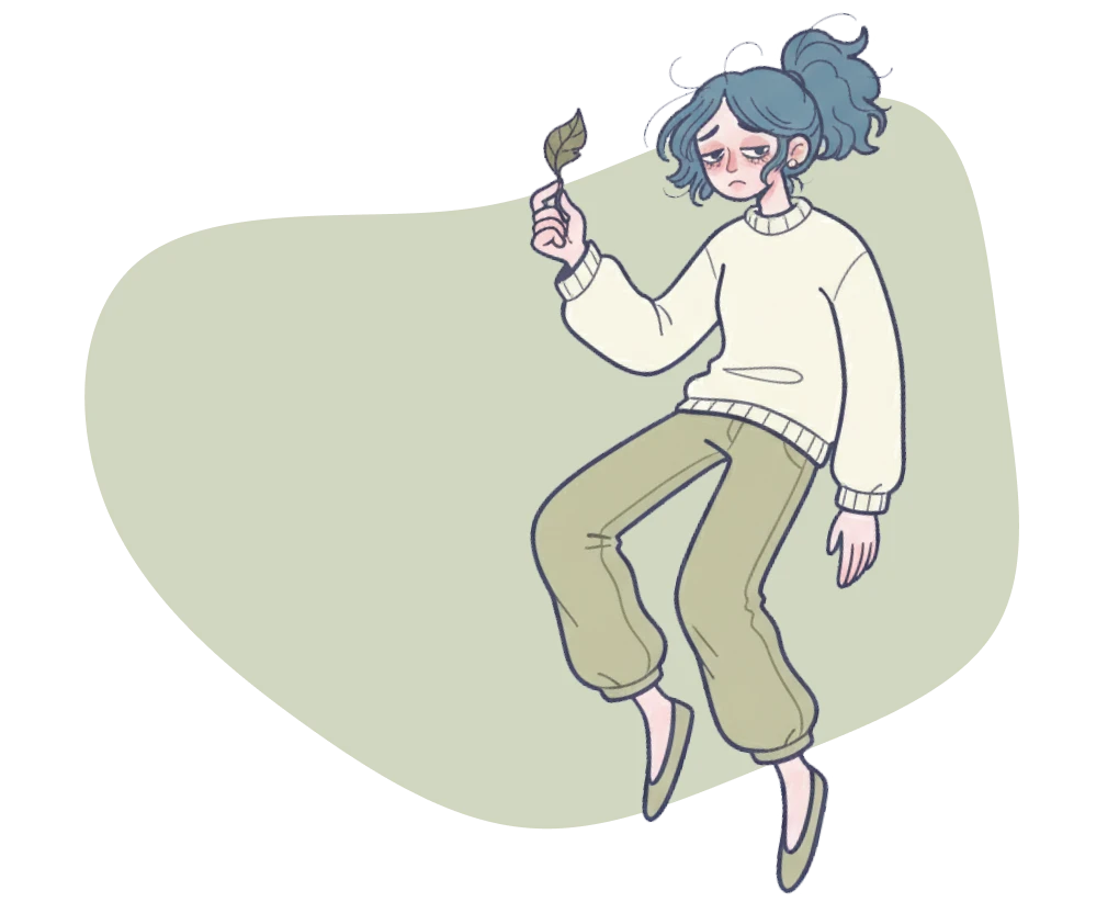 体調不良の女性