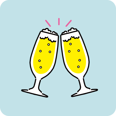 乾杯 イラスト