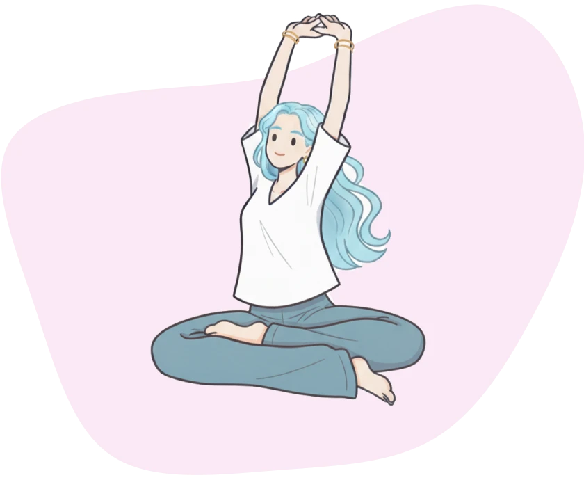 ストレッチする女性